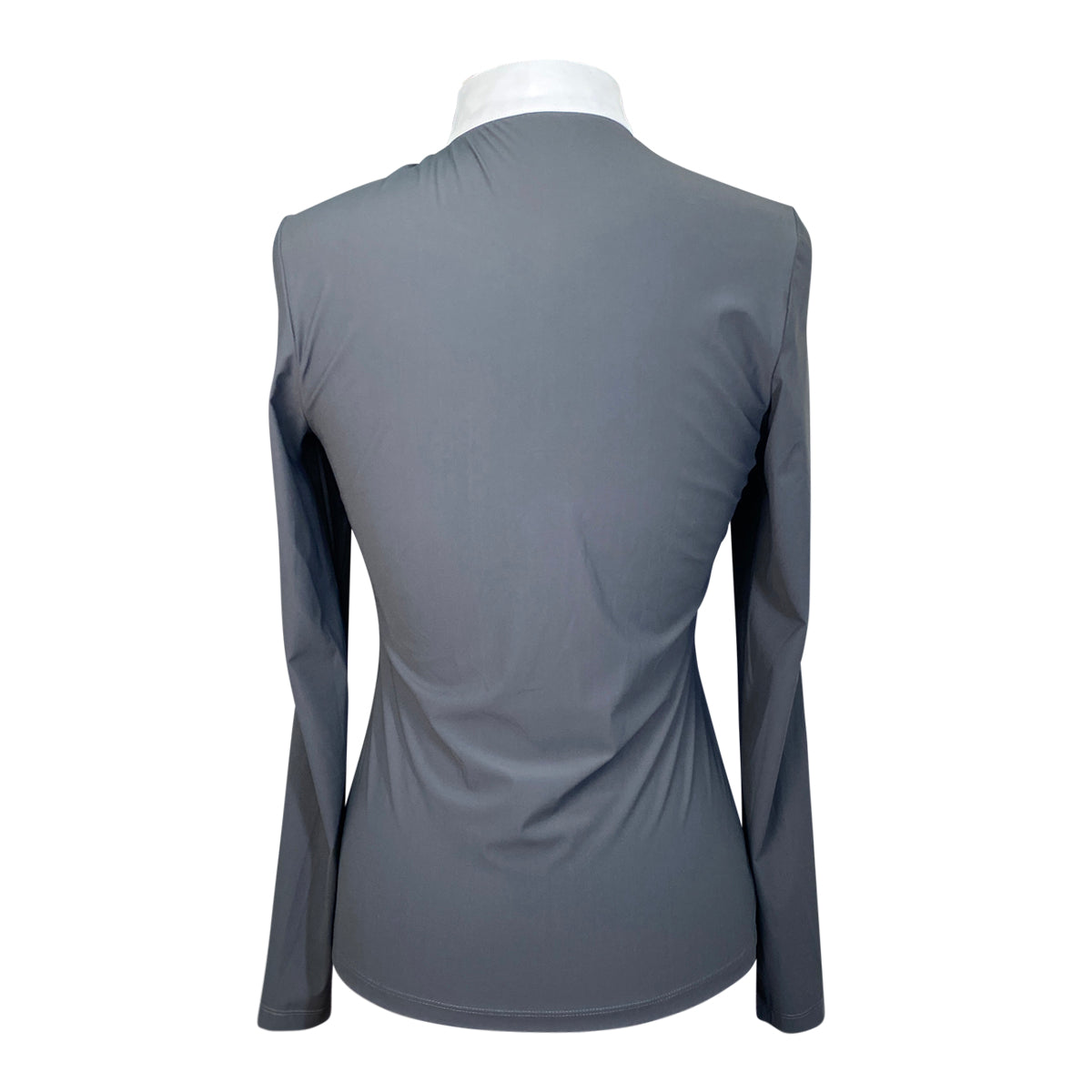 RG Jersey L/S Zip Competition Polo in Grey/White