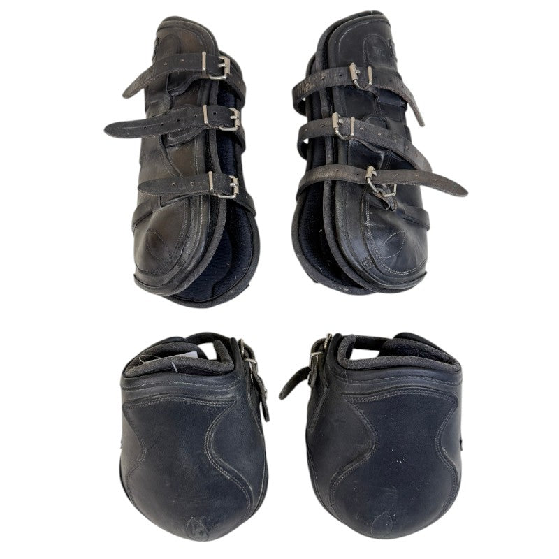 Equifit T-Boots Luxe Open Front Boots Set of 4 in Black