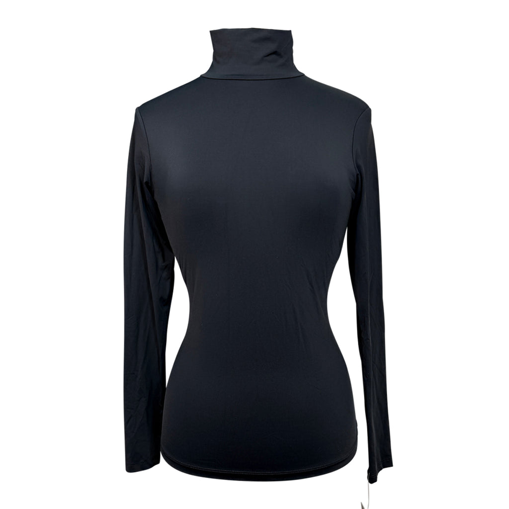 Euphoric Equestrian 'Otto' Long Sleeve Turtleneck Shirt in Black - Women's Small