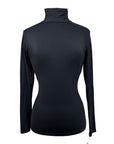 Euphoric Equestrian 'Otto' Long Sleeve Turtleneck Shirt in Black 