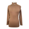 Victoria Rose Seamless Quarter Zip in Latte