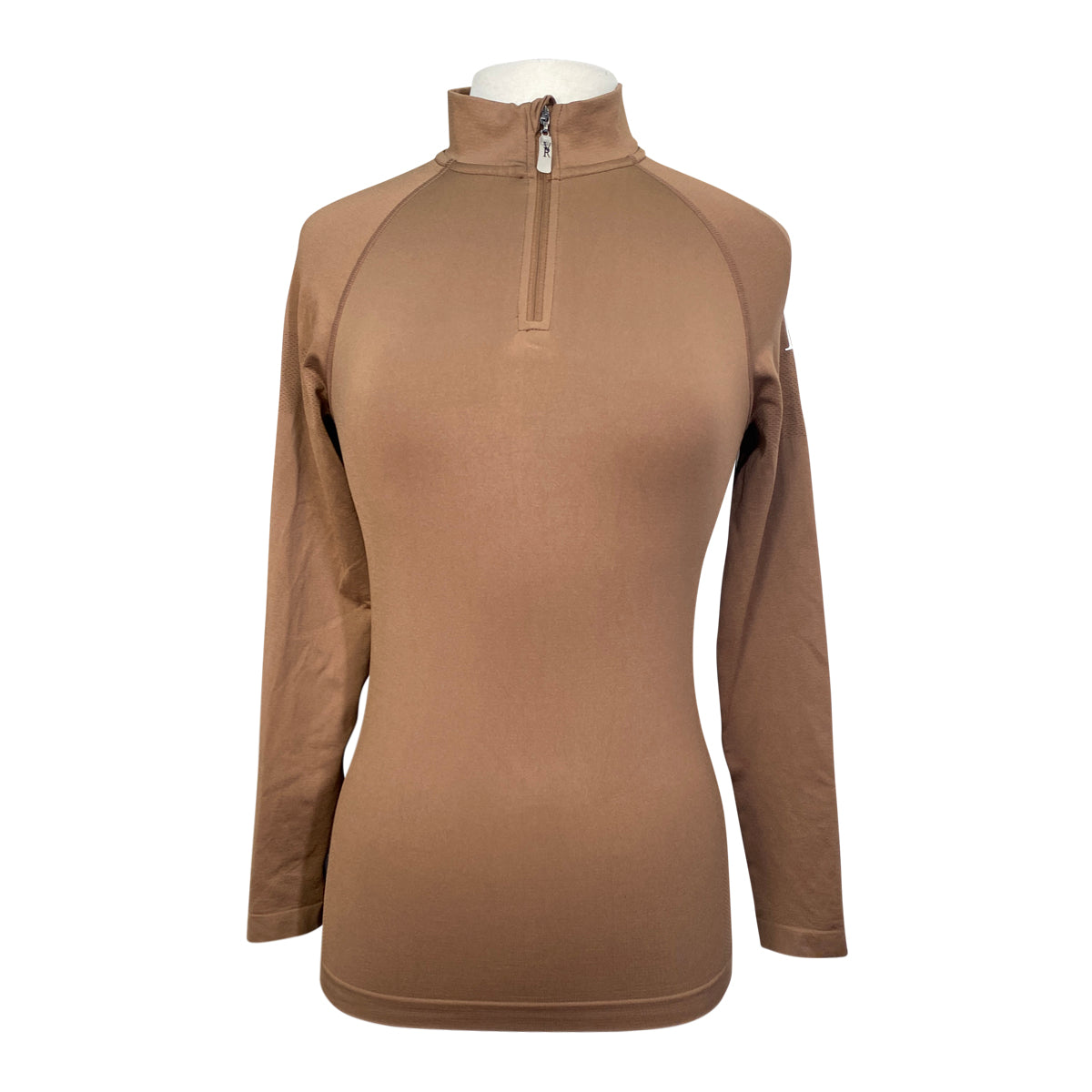 Victoria Rose Seamless Quarter Zip in Latte