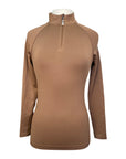 Victoria Rose Seamless Quarter Zip in Latte