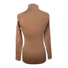 Victoria Rose Seamless Quarter Zip in Latte