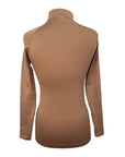 Victoria Rose Seamless Quarter Zip in Latte
