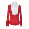 Cavalleria Toscana Competition L/S Shirt in Red/White