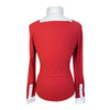 Cavalleria Toscana Competition L/S Shirt in Red/White
