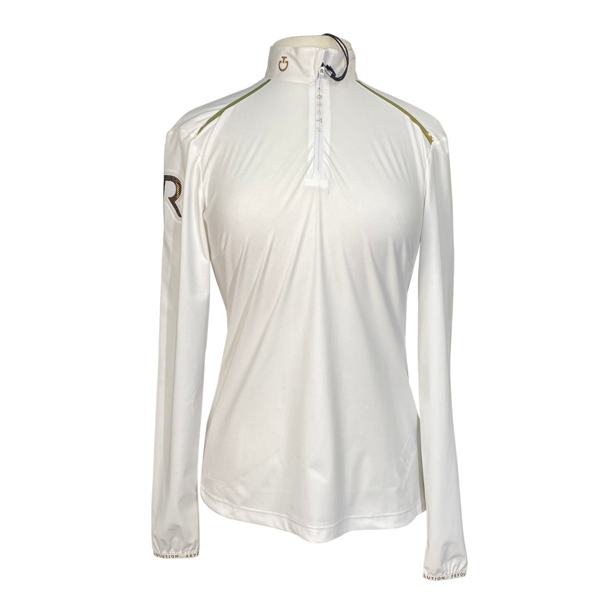 Cavalleria Toscana Revo Performance Show Shirt in White/Gold