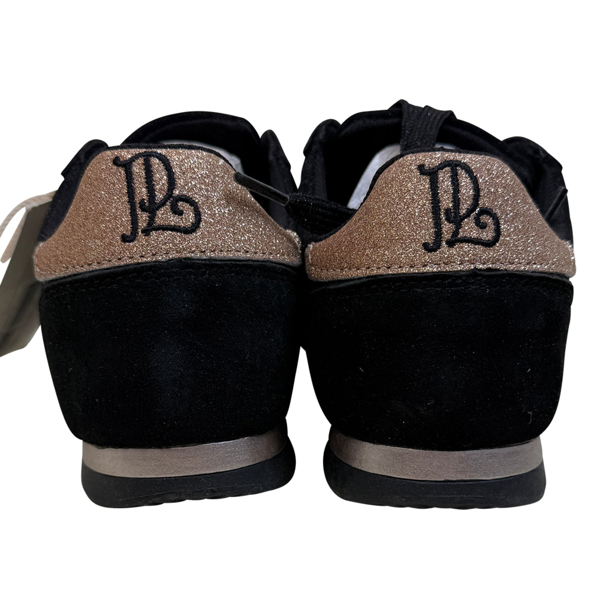 Penélope 'Saturne' Sneakers in Black/Rose Gold