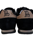 Penélope 'Saturne' Sneakers in Black/Rose Gold