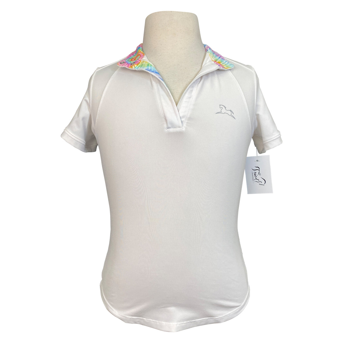 R.J. Classics Kids 'Sadie Jr.' 37.5® Short Sleeve Show Shirt in White/Tie Dye