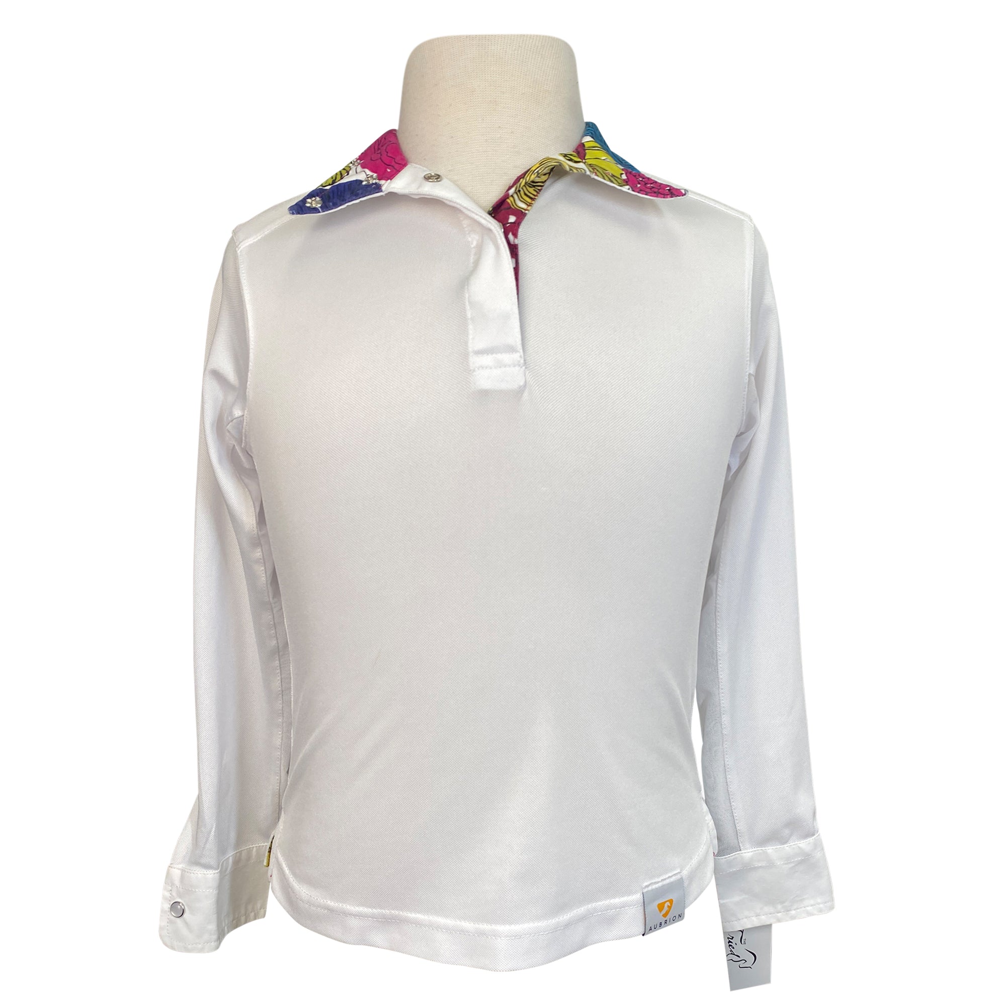 Shires Aubrion Show Shirt in White/Floral