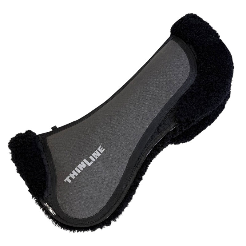 Thinline 'Trifecta' Full Sheepskin Half Pad in Black