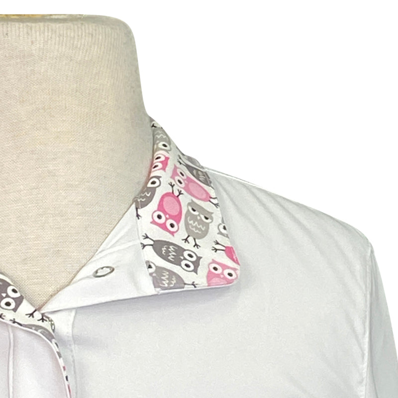 RJ Classics 'Rebecca Jr' Show Shirt in White/Owls - Children's Large