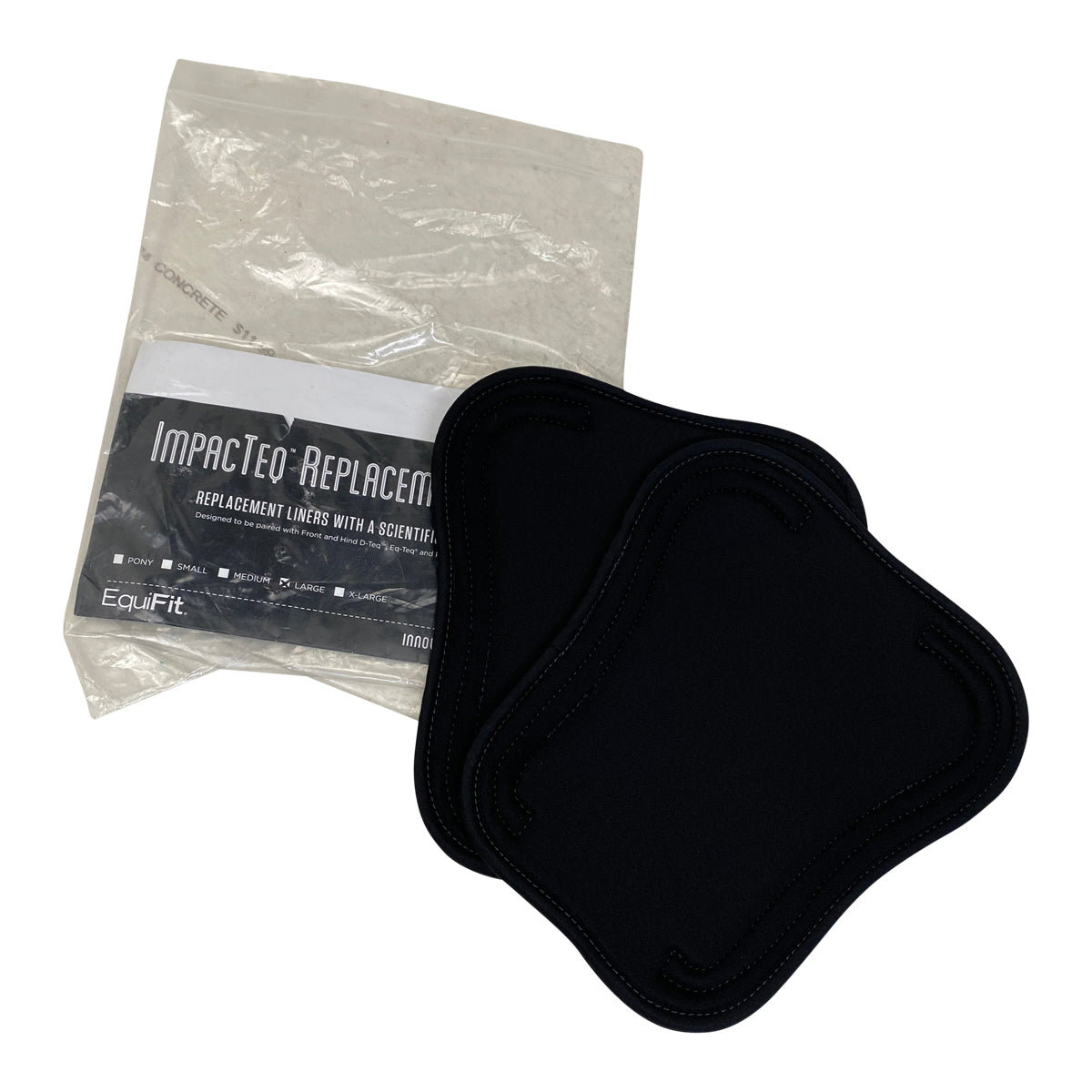 EquiFit ImpacTeq Front Boot Replacement Liners in Black