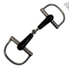 Happy Mouth Dee Ring Snaffle Bit in Stainless Steel/Black