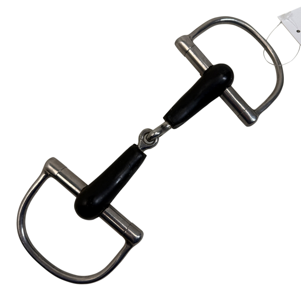 Happy Mouth Dee Ring Snaffle Bit in Stainless Steel/Black