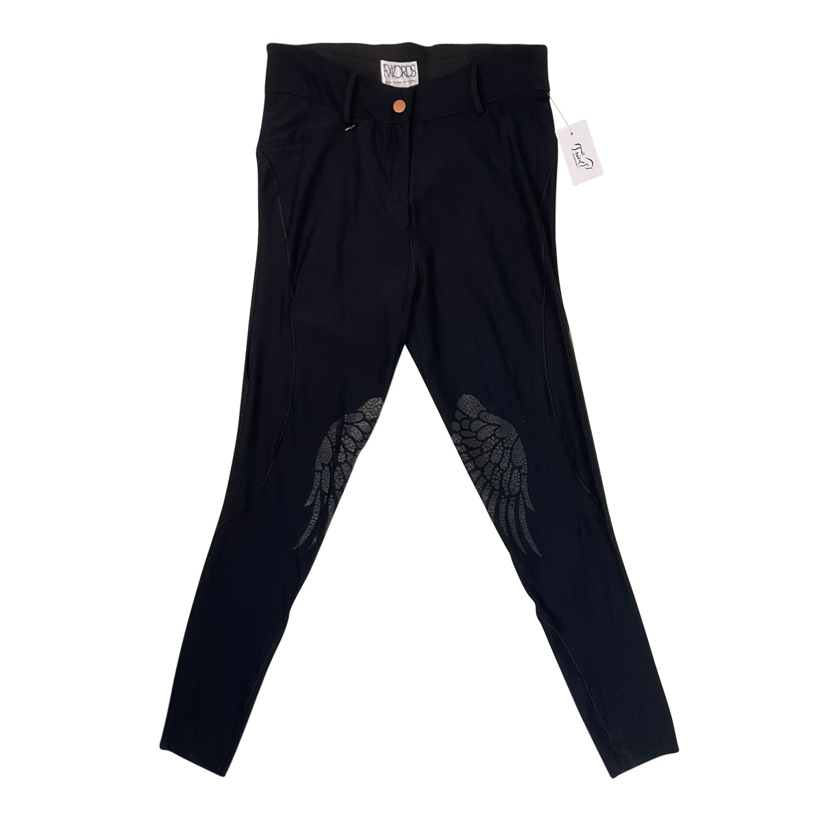 F. Words 'Frontier' Knee Patch Breech in Black