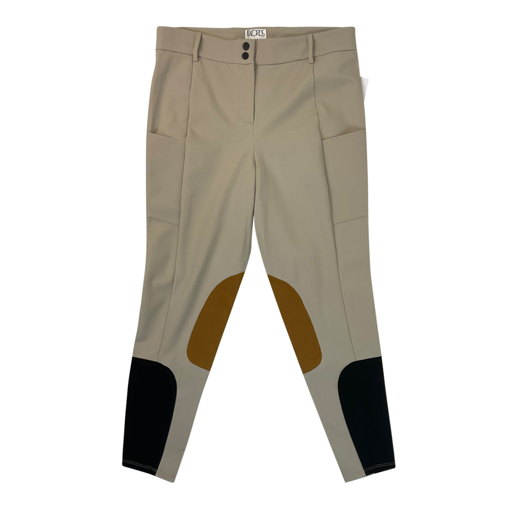 F. Words 'Filly' Leather Knee Patch Breech in Fawn