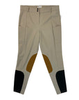 F. Words 'Filly' Leather Knee Patch Breech in Fawn