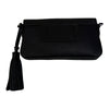 Antares Rio Leather Clutch Bag in Black