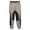 Sarm Hippique Knee Patch Breeches in Grey/Tan Plaid