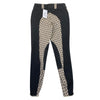 Back of Sarm Hippique Knee Patch Breeches in Grey/Tan Plaid
