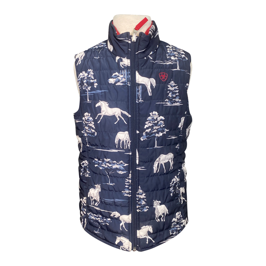 Ariat 'Emma' Reversible Vest in Red/Navy Horse