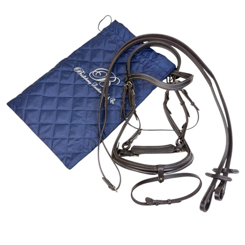 Bridleberry Leather Tack Anatomic Bridle in Brown