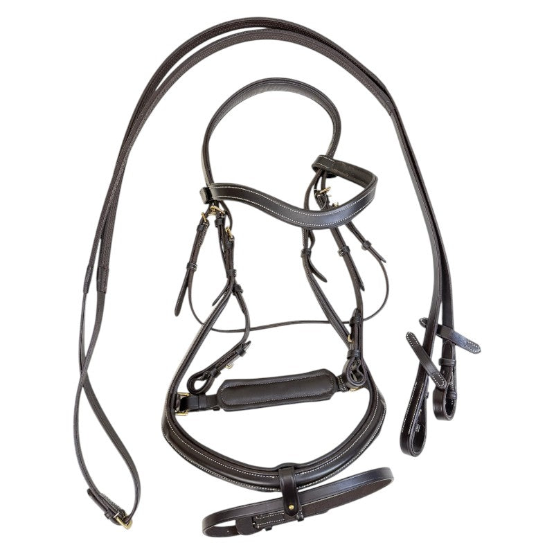 Bridleberry Leather Tack Anatomic Bridle in Brown