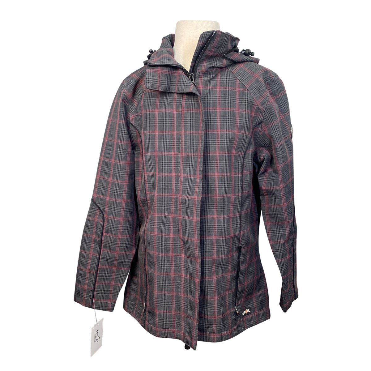 Kerrits Rain Jacket in Red/Grey Plaid 