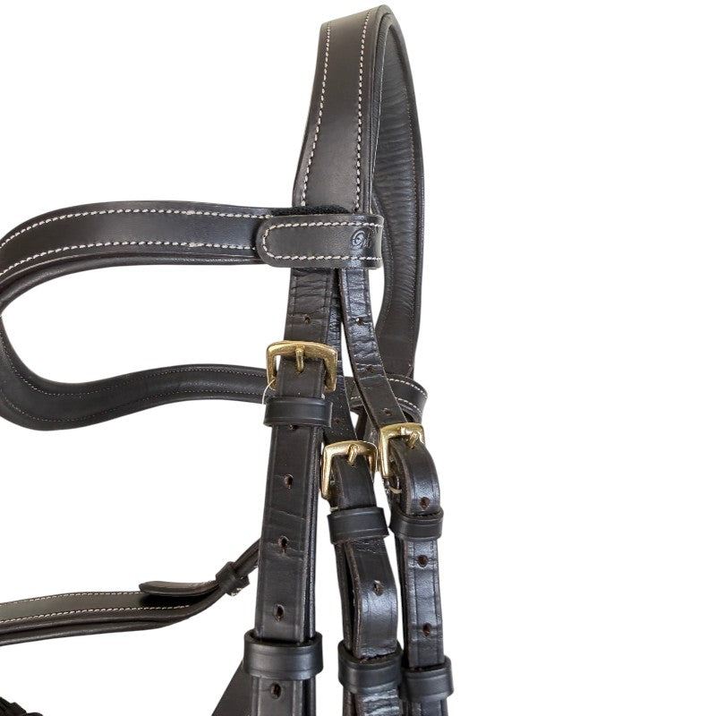 Bridleberry Leather Tack Anatomic Bridle in Brown