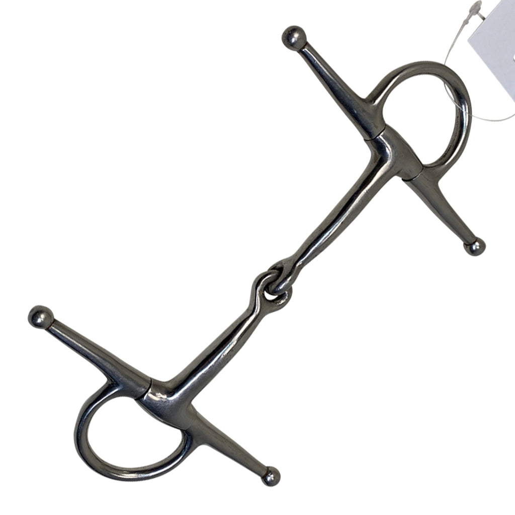 Full Cheek Pony Single Joint Snaffle Bit in Stainless Steel - 4"