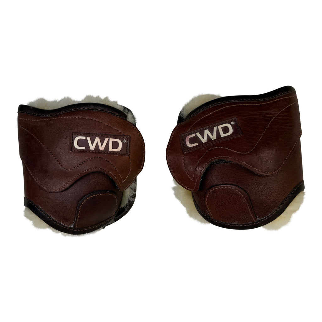CWD Velcro Sheepskin Leather Ankle Boots in Brown