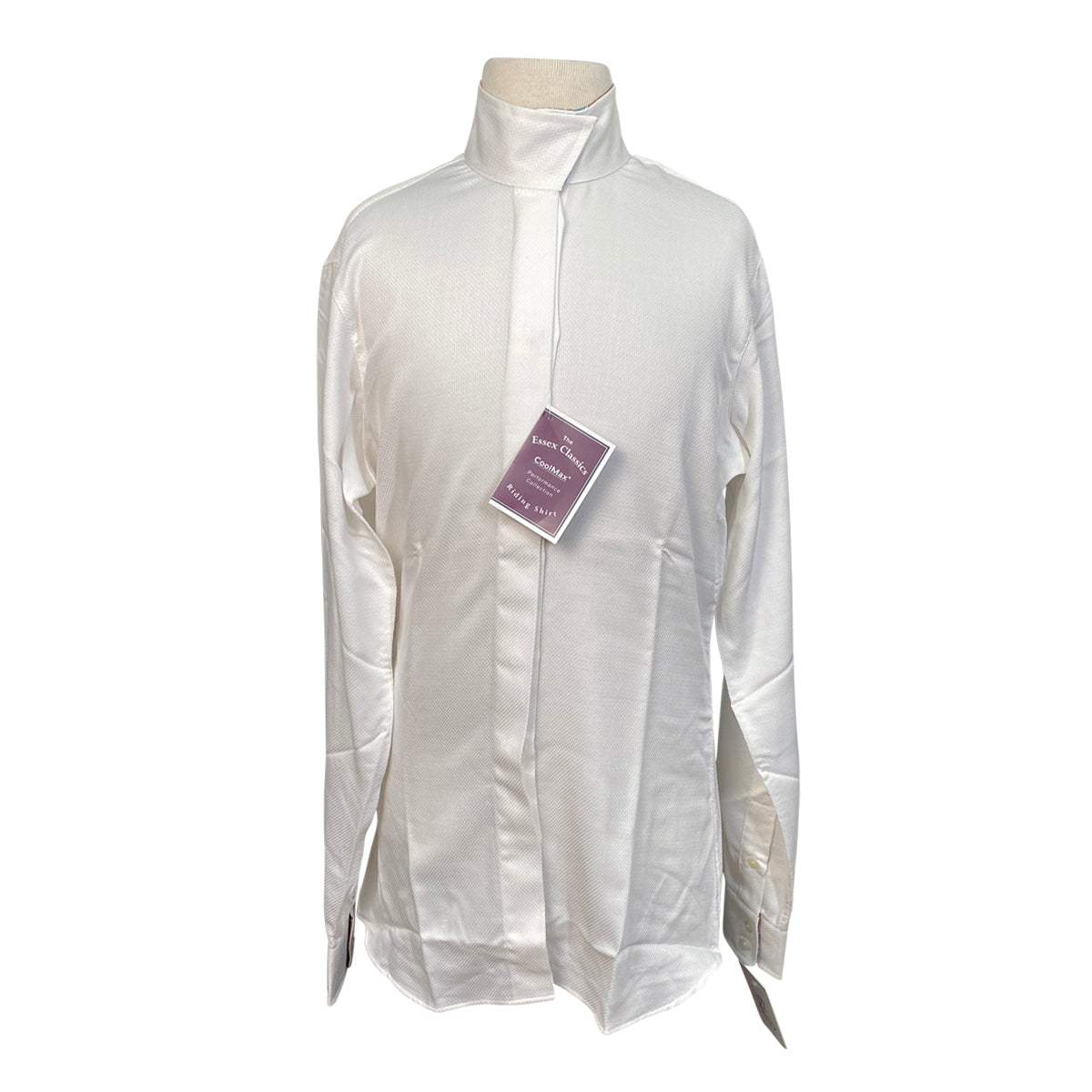 Essex Classics Performance Coolmax Show Shirt in White/Stripped Paisley