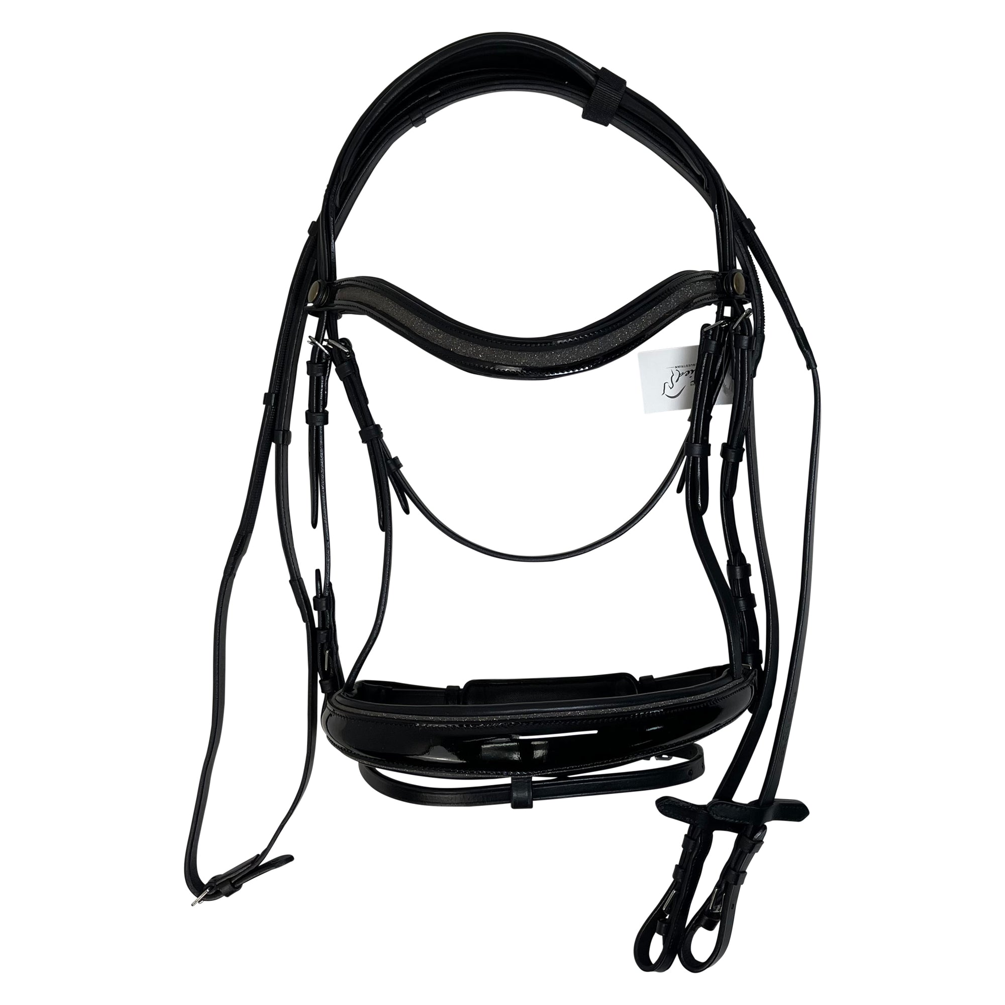 Halter Ego 'Natalie' Patent Flash Bridle in Black