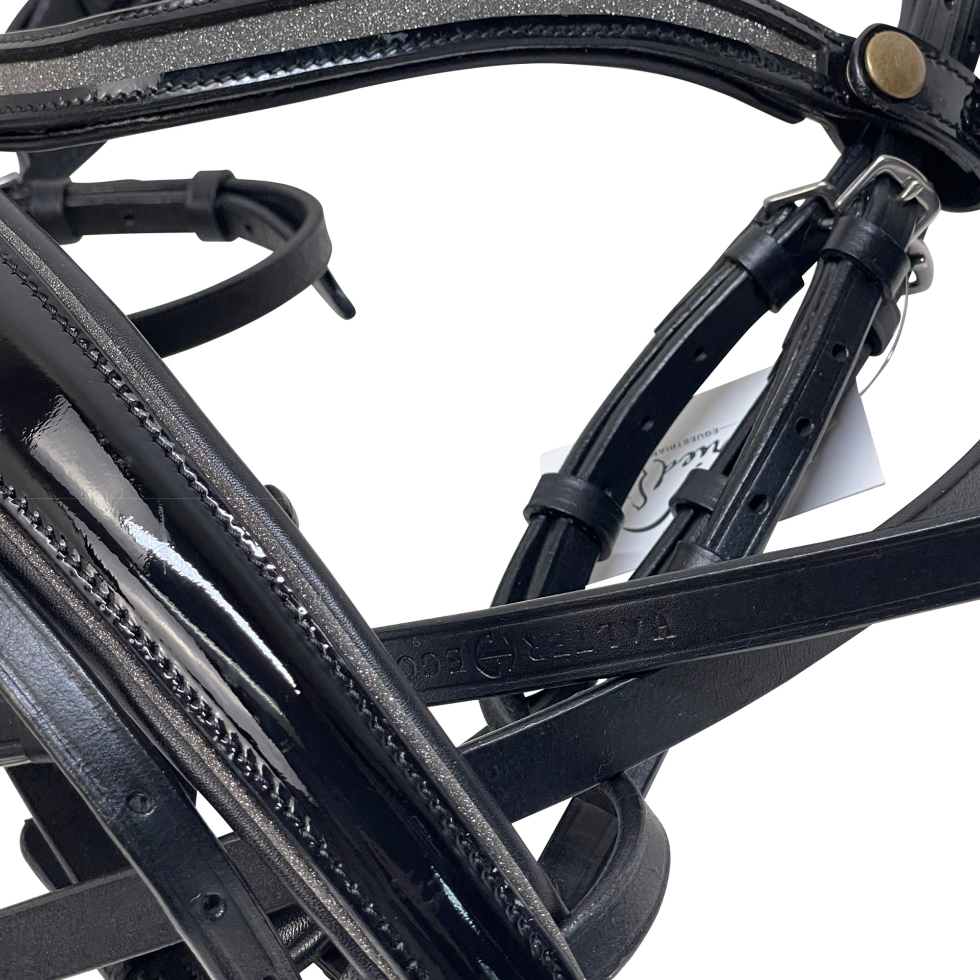Halter Ego 'Natalie' Patent Flash Bridle in Black