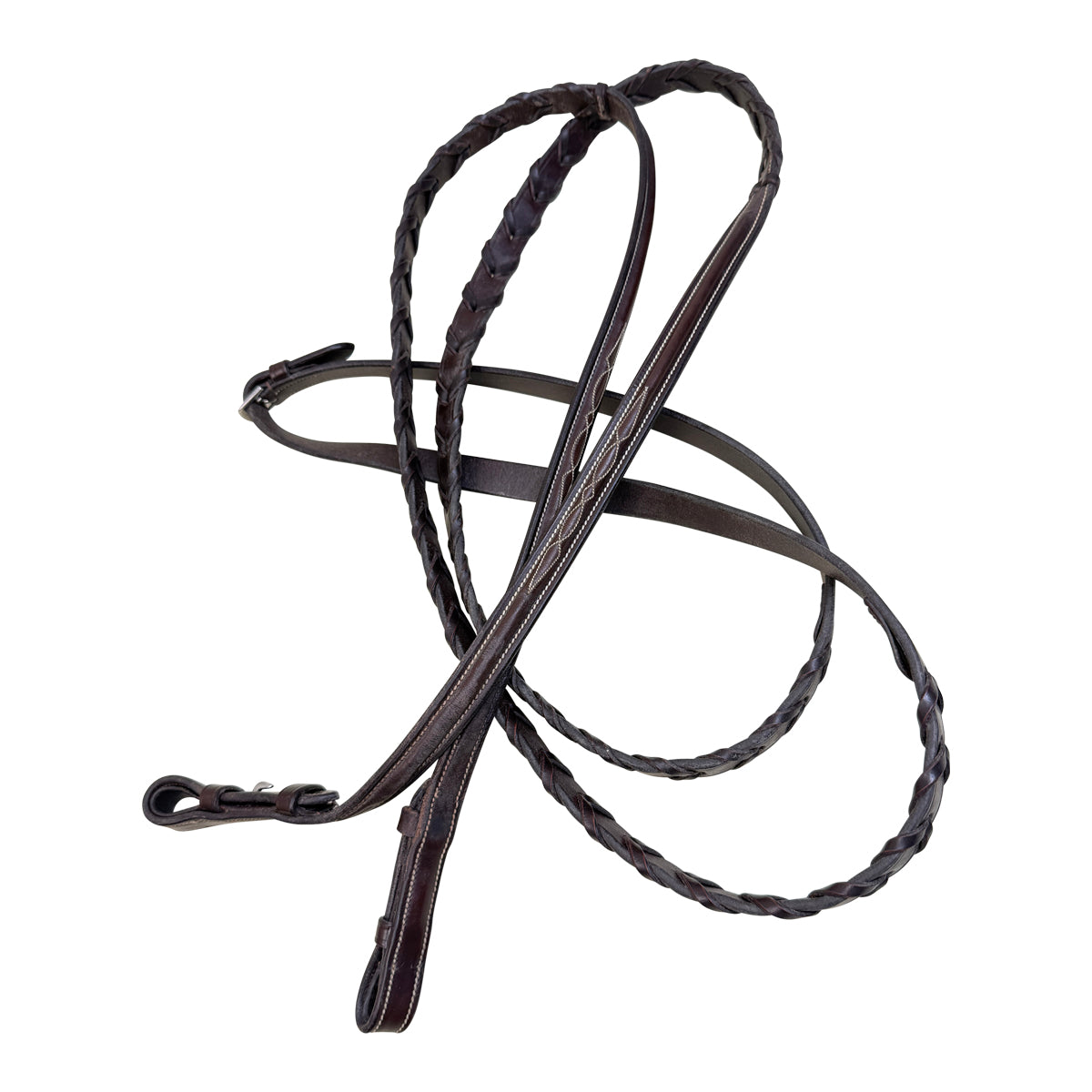 Fancy Stitched Padded Bridle in Brown
