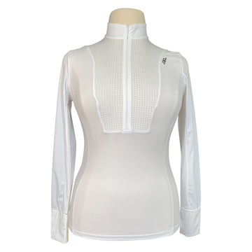 AA Vilamora Long Sleeve Show Shirt in White - Women's Large