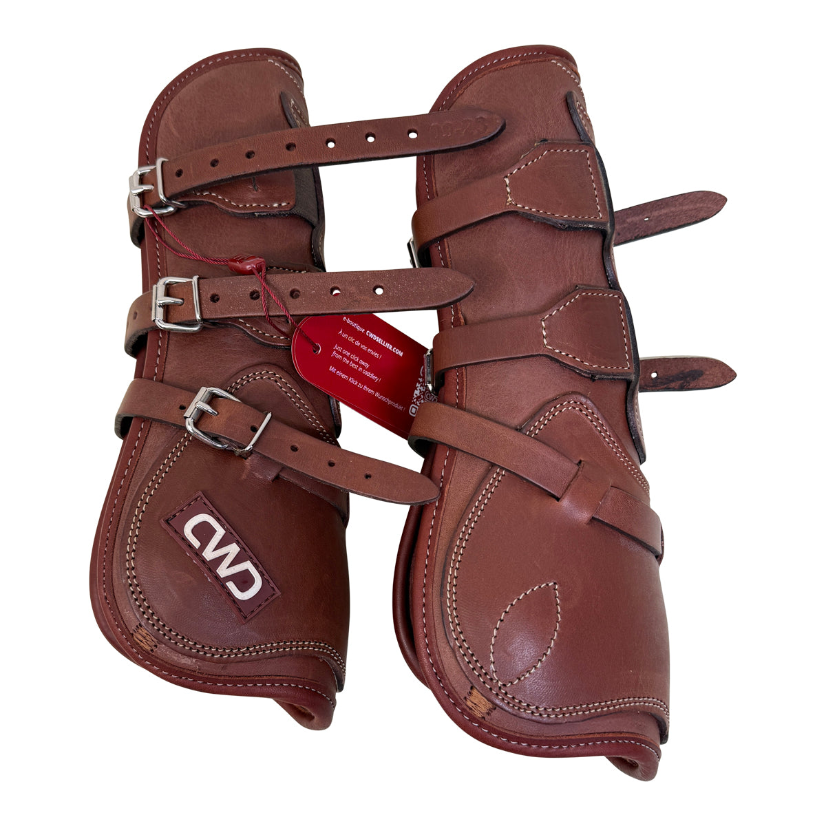 CWD Buckle Leather Tendon Boots in Brown