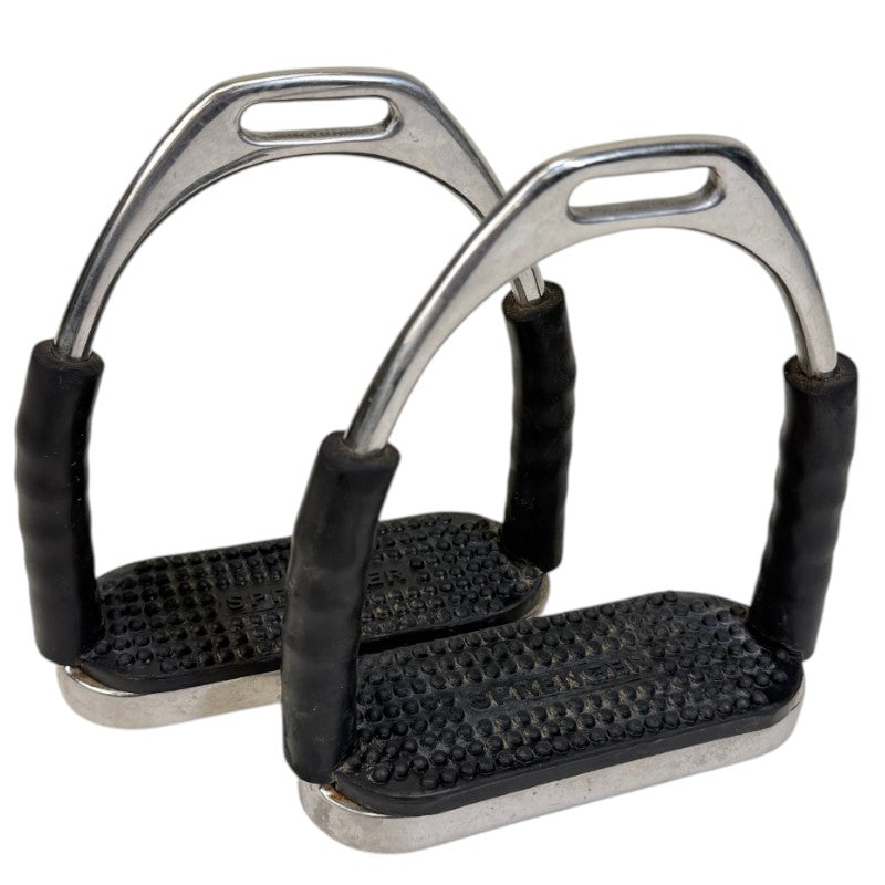 Herm Sprenger 'System-4' Stirrup Irons in Stainless Steel/Black