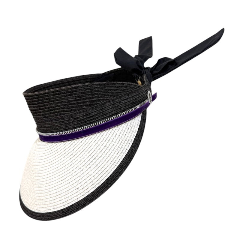 Riata UPF 50 Sun Visor in Bone/Purple Trim