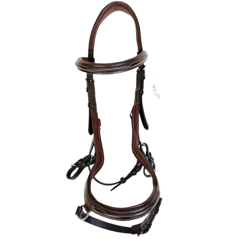 Rambo Micklem Fancy Stitched Competition Bridle in Brown