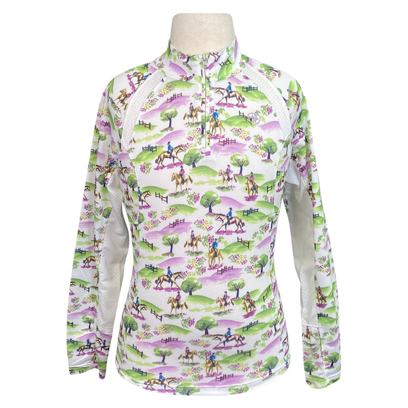 Ariat 'Sunstopper 2.0' Zip Baselayer in Spring Hunt - Children's Medium