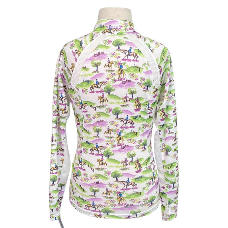 Ariat 'Sunstopper 2.0' Zip Baselayer in Spring Hunt - Children's Medium