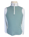 Cavalleria Toscana Perforated Training Polo in Seafoam/White - Children's 10