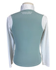 Cavalleria Toscana Perforated Training Polo in Seafoam/White - Children's 10