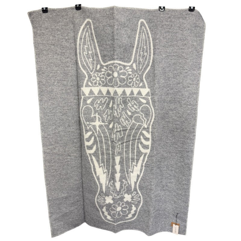 Get The Gallop 'Horse Lovers Unite' Wool Blanket in Grey 