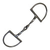 Slow Twist Single Joint Dee Ring Snaffle Bit in Stainless Steel - 5"