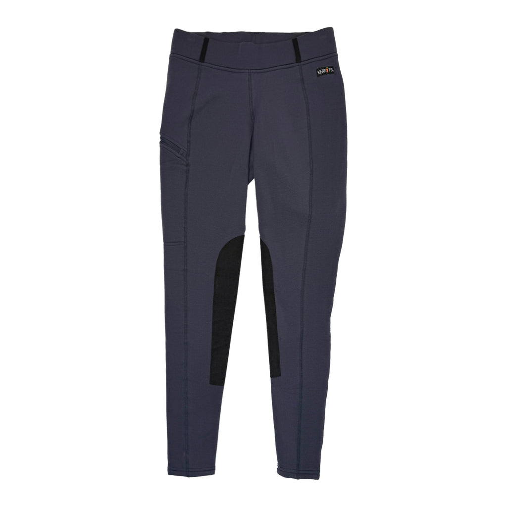 Kerrits 'Power Stretch' Knee Patch Pocket Tights in Ebony